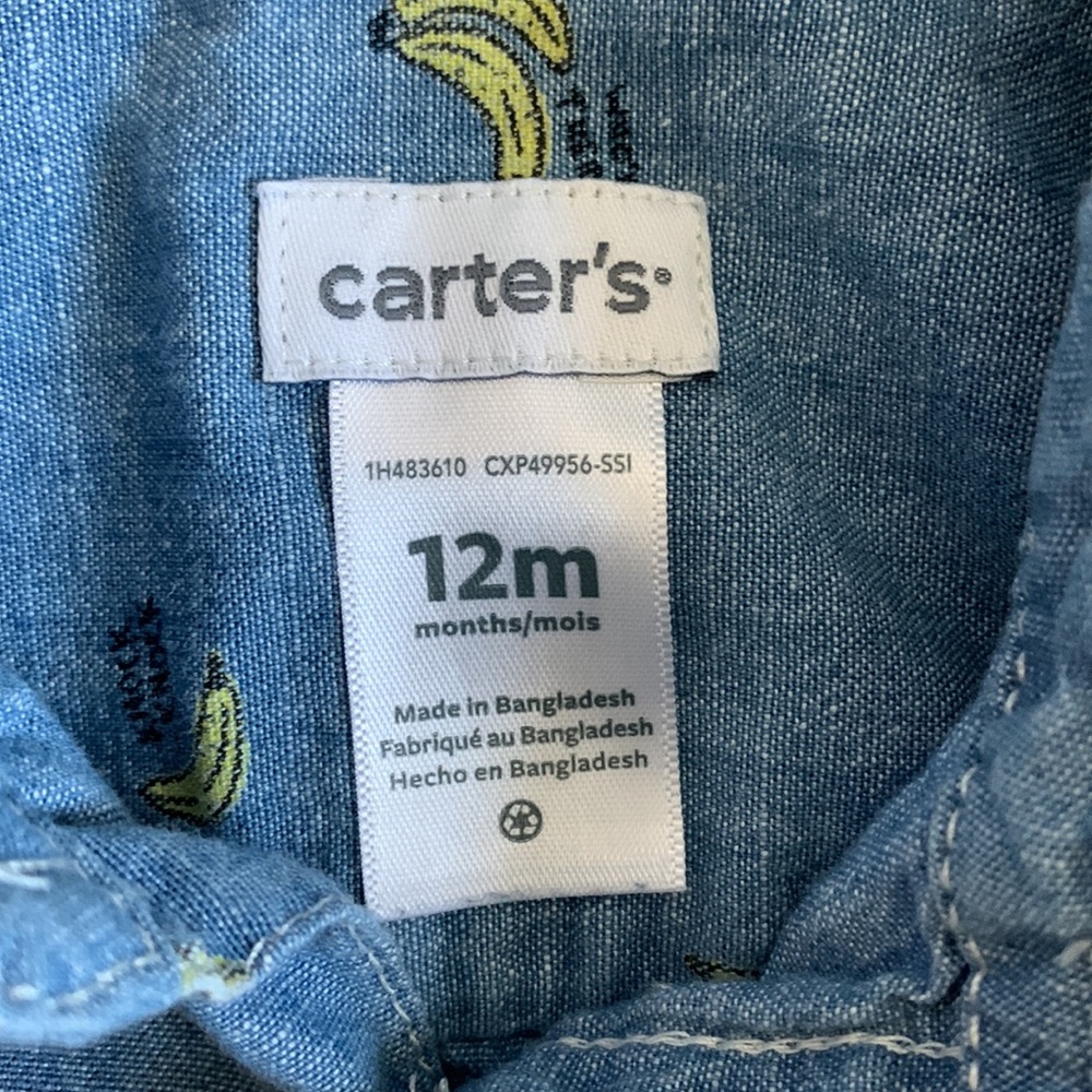 Carter’s boys chambray button down collared shirt - Picture 3 of 3